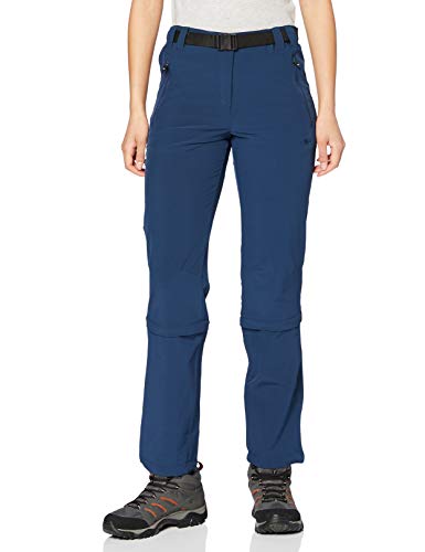 CMP Stretch Zip Off Trousers Pantalones, Mujer, Blue, 40