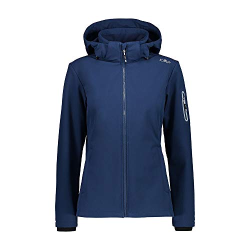 CMP Windproof and Waterproof Softshell Jacket WP 7.000 Chaqueta, Mujer, Blue, 38
