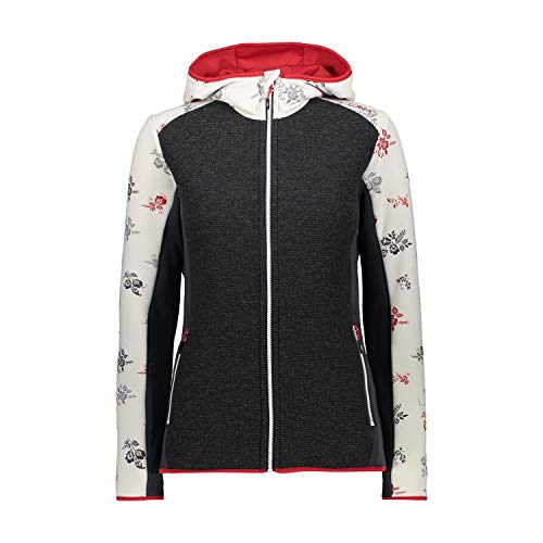 CMP Woman Jacket FIX Hood, talla: 38, color: Gesso Blood