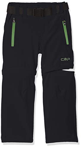 CMP Zip Off Dry Function Trousers Pantalones, Chico, Anthracite-Green Grass, 152