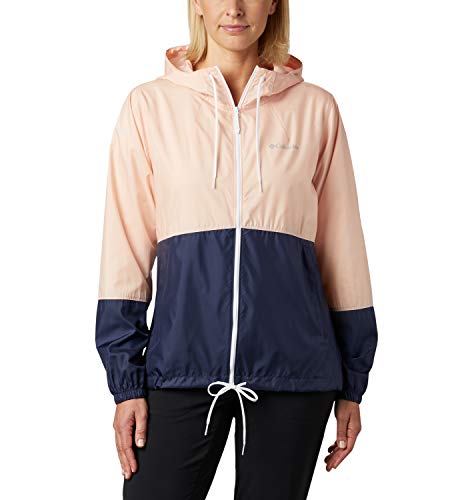 Columbia Flash Forward, Chaqueta cortavientos, Mujer, Rosa/Azul (Peach Cloud, Nocturnal), M