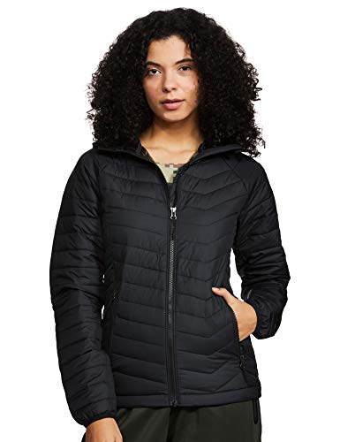 Columbia Powder Lite, Chaqueta con capucha, Mujer, Negro (Black) Talla XL