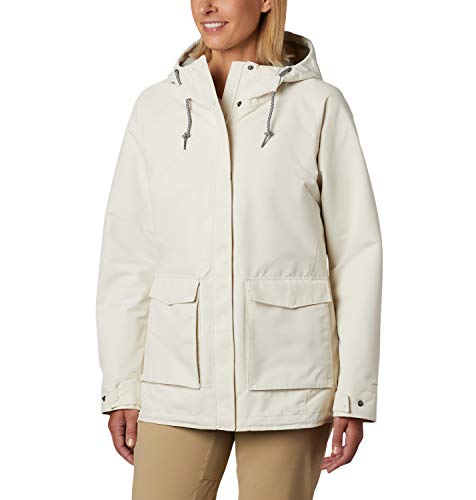 Columbia South Canyon Chaqueta Impermeable, Mujer, Blanco (Chalk), XS