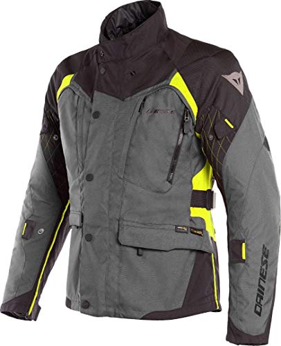 Dainese X-Tourer D-Dry - Chaqueta textil para moto, color negro, gris y amarillo, talla 56