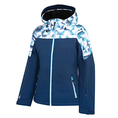 Dare 2b Purview Waterproof & Breathable High Loft Insulated Hooded Ski & Snowboard Jacket with Fixed Snowskirt and Taped Seams Chaquetas aislantes Impermeables, Mujer, ala Azul/ala Azul, 44