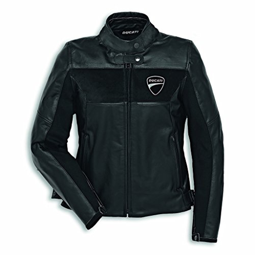 Ducati Company C2 - Chaqueta de piel para mujer (talla 42), color negro