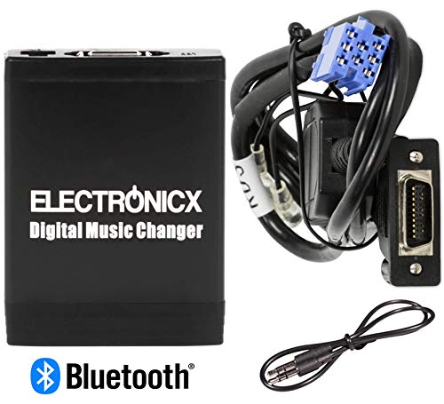 Electronicx Elec-M06-RD3-BT Adaptador de Radio para Coche Bluetooth Manos Libres USB, SD AUX CD para Peugeot Citroen RD3