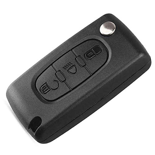 Ellenne Carcasa para mando a distancia para Citroen C2, C3, C4, C5, C8, Xsara Picasso, 3 botones, CITR-12