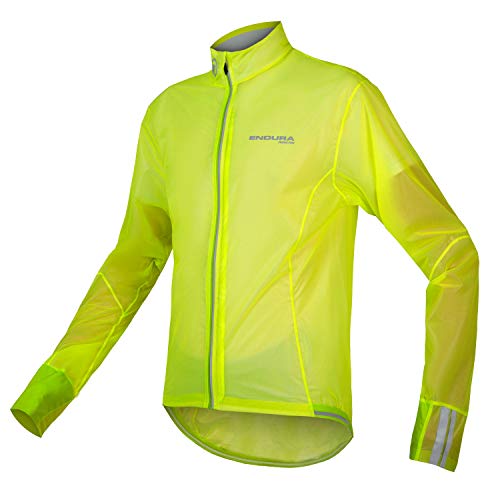 Endura FS260-Pro Adrenaline Race Cape II - Carcasa para hombre, ligera, impermeable y transpirable, color amarillo