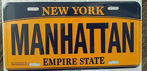 EpochSign Placa de matrícula de Manhattan New York de 15,2 x 30,5 cm