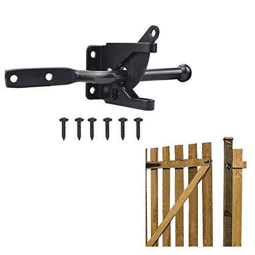 FAVENGO Cerrojo de Puerta de Madera Pestillo Puerta Exterior Cerrojo Exterior de Acero inoxidable Cerrojo Largo Negro para Puerta de Madera, Puertas Jardin Exterior, 143mm de Largo + 6 Tonillos FAVENGO Cerrojo de Puerta de Madera Pestillo Puerta Exterior Cerrojo Exterior de Acero inoxidable Cerrojo Largo Negro para Puerta de Madera, Puertas Jardin Exterior, 143mm de Largo + 6 Tonillos