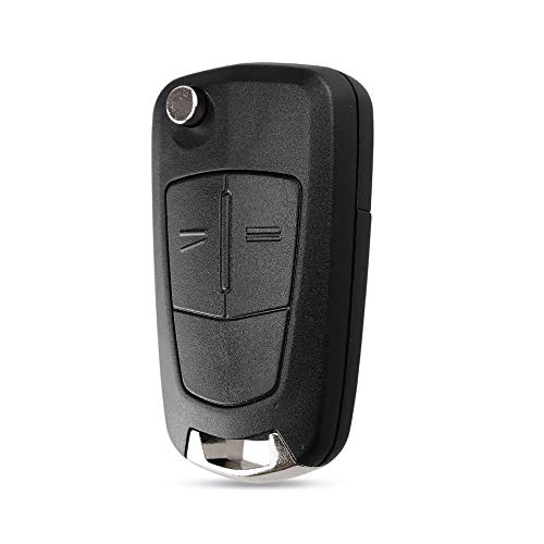 Funda con mando a distancia plegable de 2 botones para llave de coche para Opel Vauxhall Corsa D Astra J G Zafira '' A Vectra B Mokka G Insignia (2 botones)