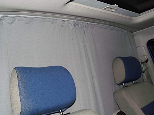 Fundas de asiento Bremer para cabina del conductor, protección solar, cortinas, compatible con Citroen Jumpy II, modelos 2007-2016FB: gris