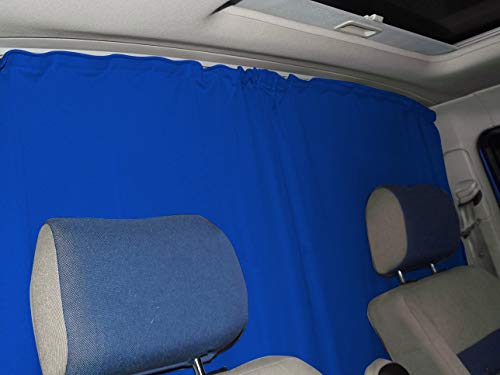 Fundas de asiento Bremer para cabina del conductor, protección solar, cortinas, compatible con Citroen Jumpy III, año de fabricación 2016FB: azul