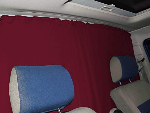 Fundas de asiento Bremer para cabina del conductor, protección solar, cortinas, compatible con Citroen Jumpy III, año de fabricación 2016FB, color rojo