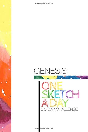Genesis: Personalised One Sketch A Day 30 Day Lockdown Challenge - Colorful paint splatter effect wrap around design