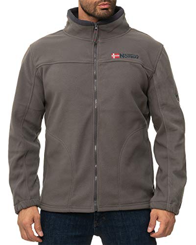 Geographical Norway Chaqueta de forro polar para hombre gris oscuro. XL