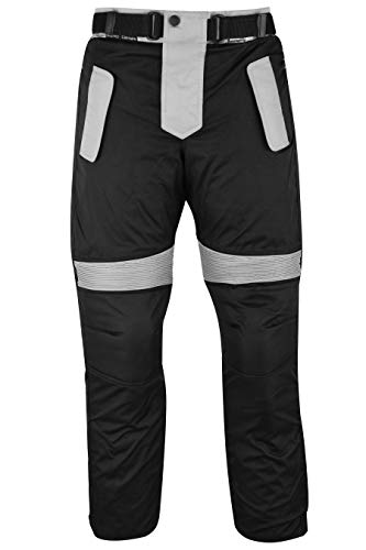 German Wear – Pantalones de motorista Cordura Textiles Pantalón de Motorista Combi Pantalón, negro/gris