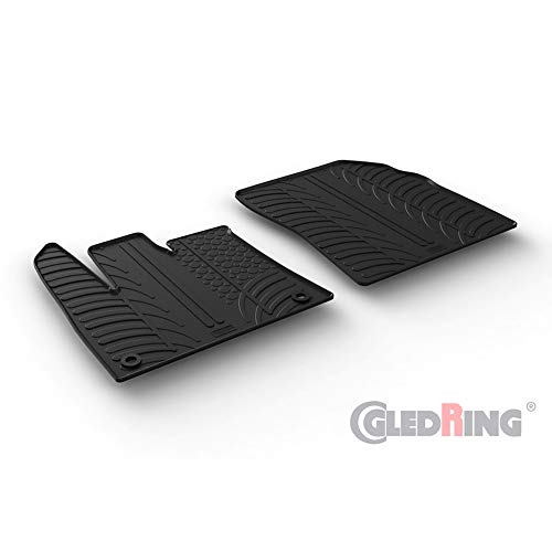 Gledring 0727 Alfombrillas de Goma Compatible con Citroën Berlingo/Opel Combo E/Peugeot Partner Cargo 9/2019- (Perfil T 2-Partes + Clips de Montaje ovalo), Negro Gledring 0727 Alfombrillas de Goma Compatible con Citroën Berlingo/Opel Combo E/Peugeot Partner Cargo 9/2019- (Perfil T 2-Partes + Clips de Montaje ovalo), Negro