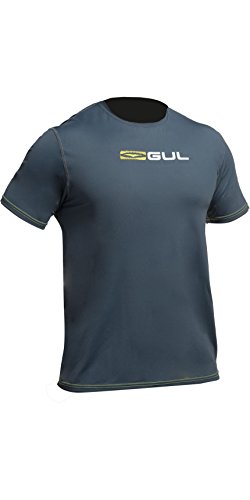GUL Camiseta Camiseta Camiseta Top Fit Manga Corta de Dry rápido Ligero Rash Chal en la Parte Superior Ash - Protección Solar UV y propiedades SPF