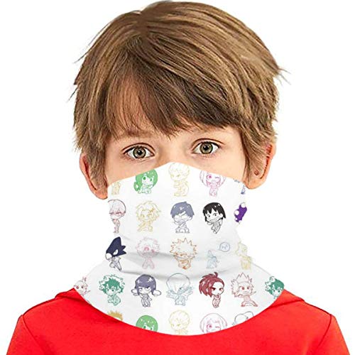 Headbands,Chibimania Class My Hero Academia - Protector Facial para Niños, Protectores Faciales A Prueba De Viento para Entrenamiento Al Aire Libre,20x35cm