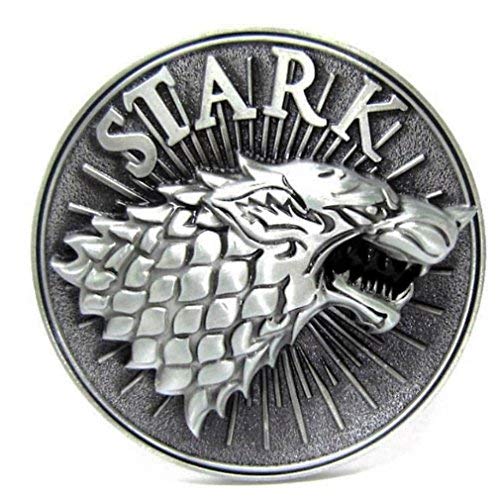 Hebilla para cinturón metálica con el lobo de los Stark de «Juego de tronos»