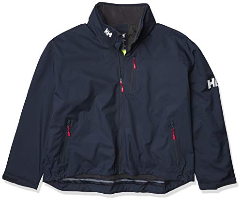 Helly Hansen Crew Hooded Midlayer Chaqueta impermeable, cortavientos y transpirable, con forro polar y capucha integrados, Hombre, Azul (Navy), XS