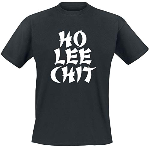 Ho Lee Chit Hombre Camiseta Negro XL, 100% algodón, Regular