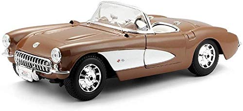 hongshen Simulación de aleación de Coche de fundición a presión 1957 Corvette Modelo de Coche clásico descapotable 1:18 Decorativa del Coche Modelo de Juguetes for niños, tamaño: 24.5x10.2x6.9CM