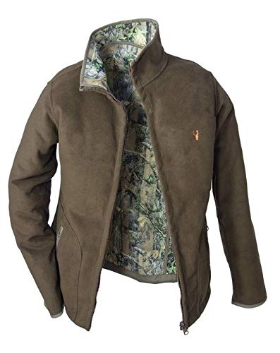 Hubertus 10878461 Pirsch - Chaqueta de forro polar reversible para mujer, color verde oliva y camuflaje L) Hubertus 10878461 Pirsch - Chaqueta de forro polar reversible para mujer, color verde oliva y camuflaje L)