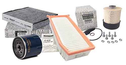 Kit Filtros Renault motores 1.5dCi 75/90CV 2013, 272773151R 164039594R 165467674R 152089599R