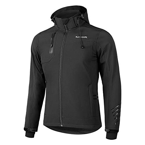 KUTOOK Chaqueta Softshell Hombre Invierno Forro Polar Ropa Cortavientos Impermeable con Capucha Extraíble para Montaña Trekking Senderismo Esquí Running, Etc(L) KUTOOK Chaqueta Softshell Hombre Invierno Forro Polar Ropa Cortavientos Impermeable con Capucha Extraíble para Montaña Trekking Senderismo Esquí Running, Etc(L)