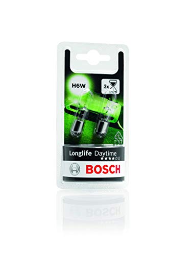 Lámparas Bosch para vehículos Longlife Daytime H6W 12V 6W BAX9s (Lámpara x2)