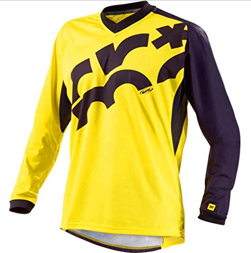 LGGJJYHMY Camisetas de Enduro Seven Motocross MX Bike MTB Camiseta de Ciclismo Hombres Equipo de Verano Camiseta dh Manga Larga Ropa de Descenso-M