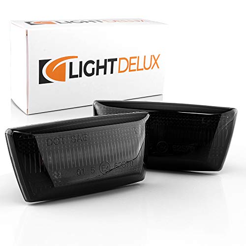 LIGHTDELUX Repuesto para intermitentes laterales LED, intermitente dinámico, con certificado E Black Vision V-171902LG
