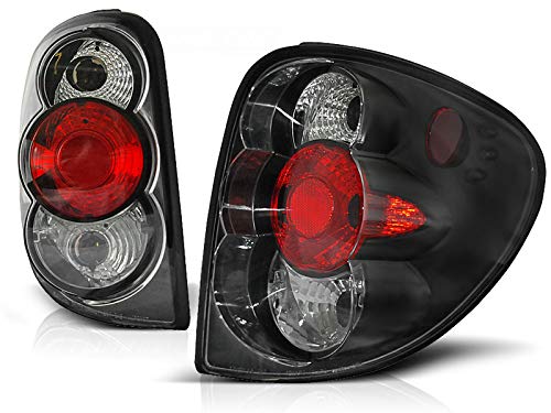 Luces traseras compatibles con Chrysler Voyager 2001 2002 2003 2004 BR-1810 1 par del lado del conductor y del pasajero, juego completo de luz trasera de montaje de lámpara negra