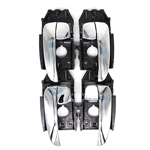 Manija de puerta interior de 4 piezas delantera trasera izquierda derecha chapada para Hyundai Elantra 2001-2006 826102D000 826202D000 Manija de puerta interior de 4 piezas delantera trasera izquierda derecha chapada para Hyundai Elantra 2001-2006 826102D000 826202D000
