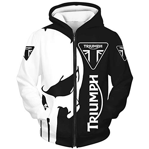 Martin Hoodies,Chaquetas,Camiseta Triu-Mph Punisher 3D Completo Impresión Delgado Hombre Y Mujer Casual Poliéster Sweatshirt Clásico / B1 / XXL