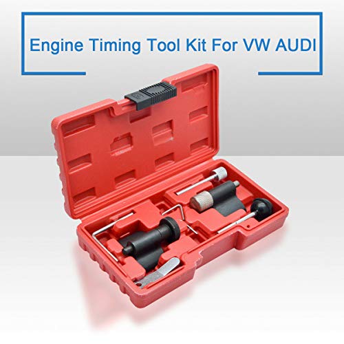 MASO Motor Timing árbol de levas Herramientas de bloqueo de cadena del cigüeñal Kit de herramientas para Audi 1.2 1.4 1.9 2.0 TDi Skoda (7 piezas)