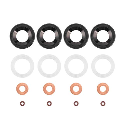 MENGHE TANGZHOU Coche Diesel Inyector Seals Washer Kit 1233683 198185 Fit for Ford C-MAX Fiesta Enfoque, Fit for Peugeot Citroen 1982A0, 198299, 1432205