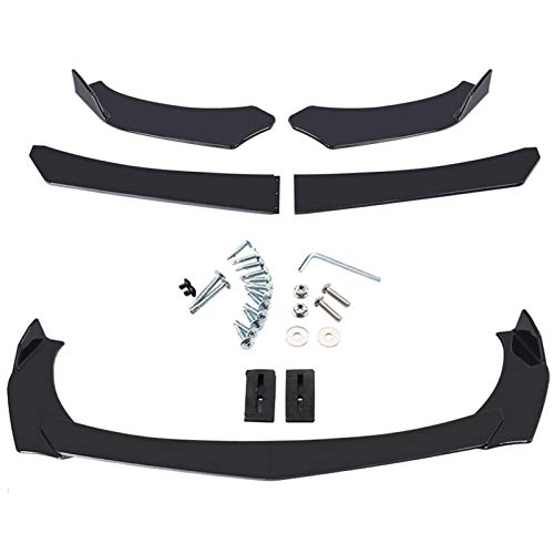 Minear Kit de cuerpo universal para parachoques delantero, labio, spoiler frontal, paragolpes de labio, kit de cuerpo, pala frontal con tornillos de goma.