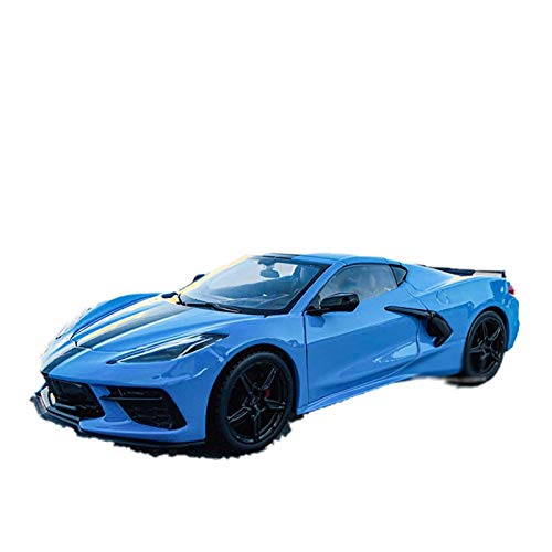 Modelo De Coche Famoso 1:24 para Chevrolet Corvette Stingray Coupe Aleación Modelo Modelo De Automóviles Decoración De Artesanía Colección Toy Tool Regalo (Color : Blue)