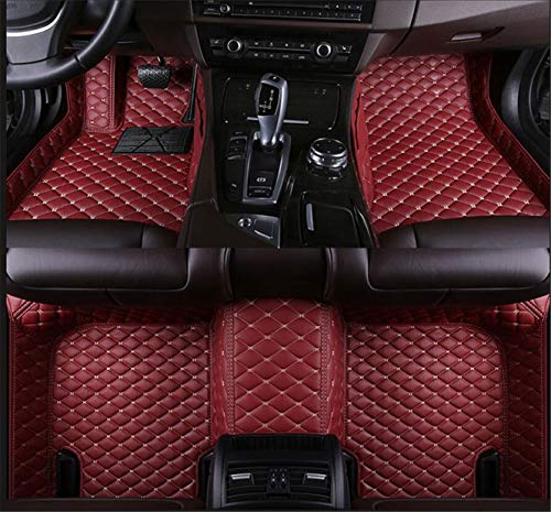 N/A personalizado coche alfombrillas para Citroen c5 2010-2018 citroen ds5 c4 grand Picasso Auto accesorios coche alfombras vino rojo