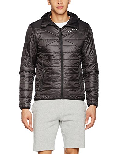 Odlo Jacket Insulated Primaloft Fahrenheit - Chaqueta de Pluma para Hombre, Color Gris/Negro, Talla XL