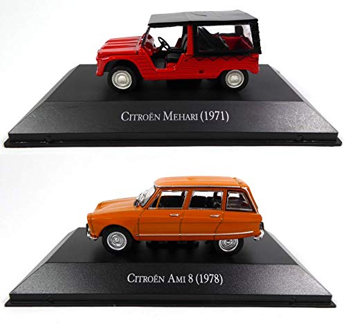 OPO 10 - Lote de 2 Autos 1/43: Citroen MEHARI + AMI 8 (AR26 + 32)