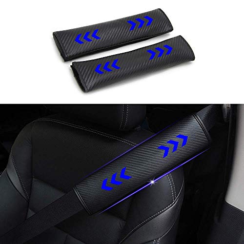 Para Tiguan 2Pcs Almohadillas para cinturón de seguridad Personalizable de Fibra de Carbono para proteger el cuello y el hombro para adultos y niños(Azul) Para Tiguan 2Pcs Almohadillas para cinturón de seguridad Personalizable de Fibra de Carbono para proteger el cuello y el hombro para adultos y niños(Azul)