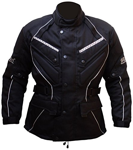 Protectwear Chaqueta de moto, chaqueta textil WCJ-101, negro Talla 46 / XS