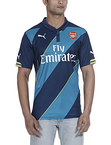 PUMA Trikot AFC Cup Replica Shirt - Camiseta/Camisa Deportivas para Hombre, Color Azul, Talla FR : 52/54 (Taille Fabricant : L)