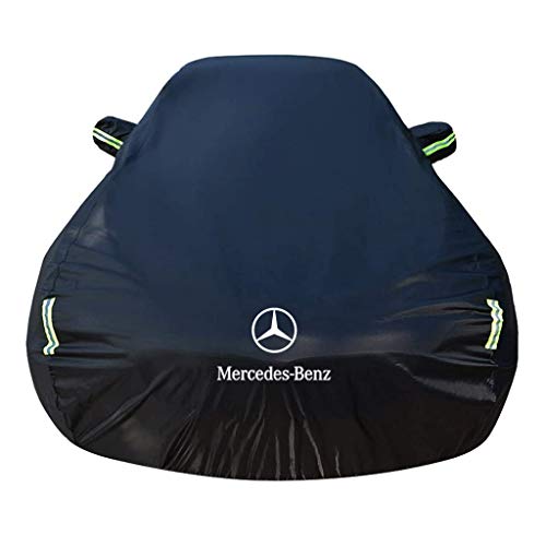 QDDP Funda para Coche Impermeable Exterior Compatible con Mercedes-Benz A-Class A180 CDI Avantgarde SE, Transpirable Resistente al Polvo Anti UV Cubierta de Automóvil con Tira Fluorescente