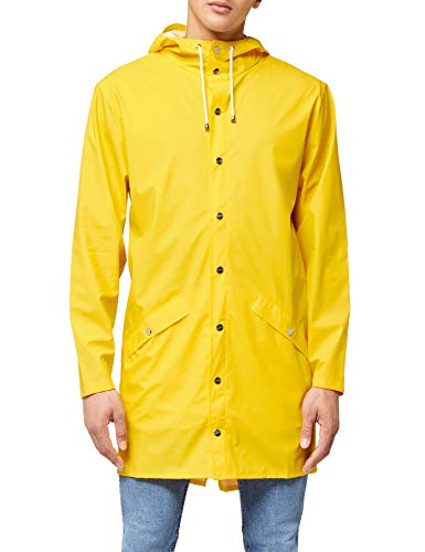 Rains Long Jacket, impermeable Hombre, amarillo, Small/Medium (Talla fabricante: Small/Medium)